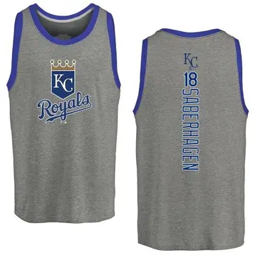 Men's Bret Saberhagen Kansas City Royals Backer Tri-Blend Tank Top - Ash
