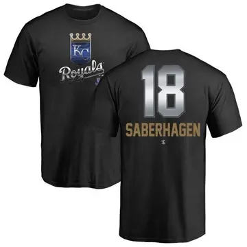 Men's Bret Saberhagen Kansas City Royals Midnight Mascot T-Shirt - Black