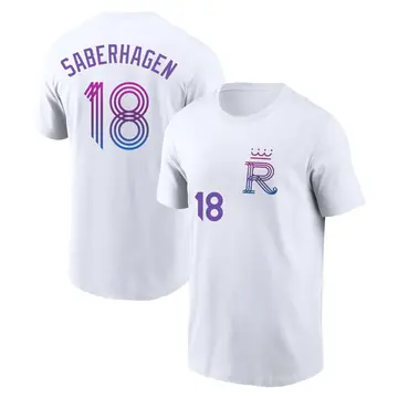 Men's Bret Saberhagen Kansas City Royals White 2026 City Connect Name & Number T-Shirt