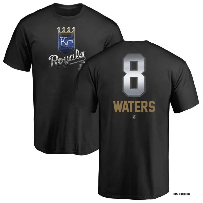 Men's Drew Waters Kansas City Royals Midnight Mascot T-Shirt - Black