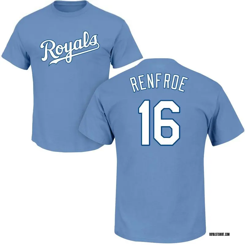 Men's Hunter Renfroe Kansas City Royals Roster Name & Number T-Shirt - Light Blue