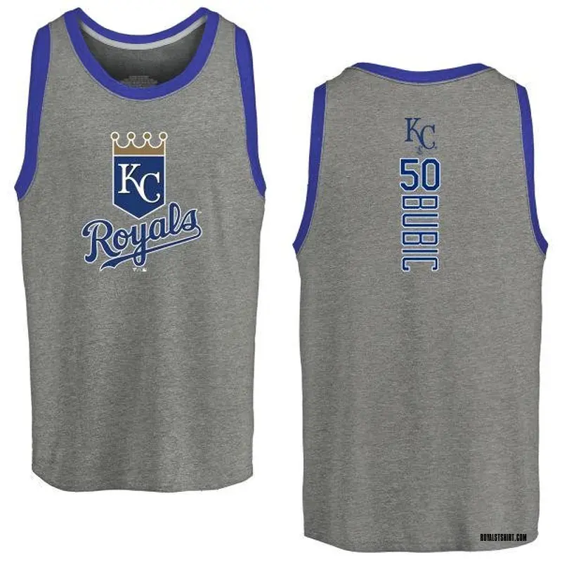 Men's Kris Bubic Kansas City Royals Backer Tri-Blend Tank Top - Ash