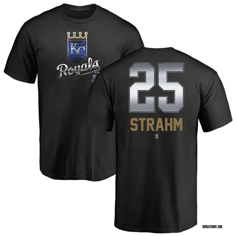 Men's Matt Strahm Kansas City Royals Midnight Mascot T-Shirt - Black