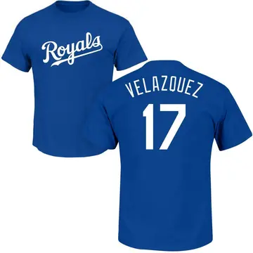 Men's Nelson Velazquez Kansas City Royals Roster Name & Number T-Shirt - Royal