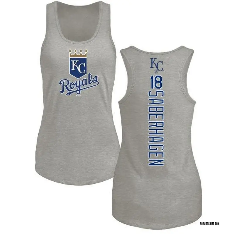 Women's Bret Saberhagen Kansas City Royals Backer Tri-Blend Tank Top - Ash