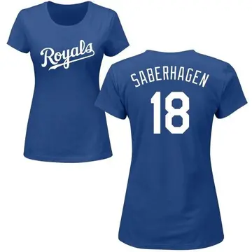 Women's Bret Saberhagen Kansas City Royals Roster Name & Number T-Shirt - Royal