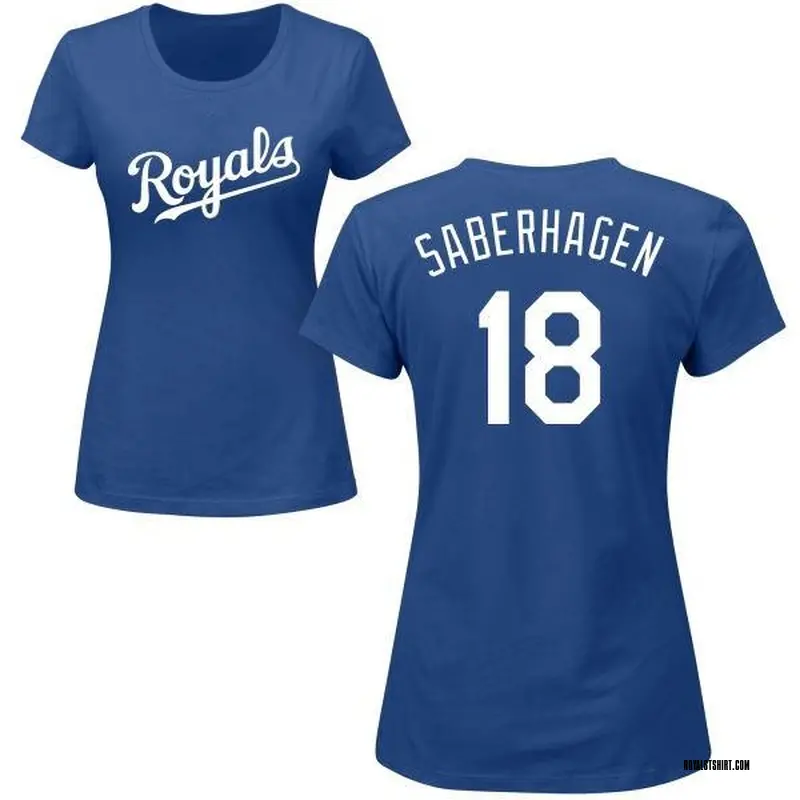 Women's Bret Saberhagen Kansas City Royals Roster Name & Number T-Shirt - Royal