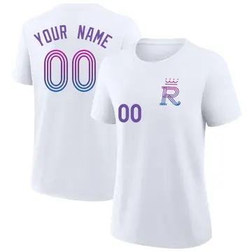 Women's Custom Kansas City Royals Custom White 2026 City Connect Name & Number T-Shirt