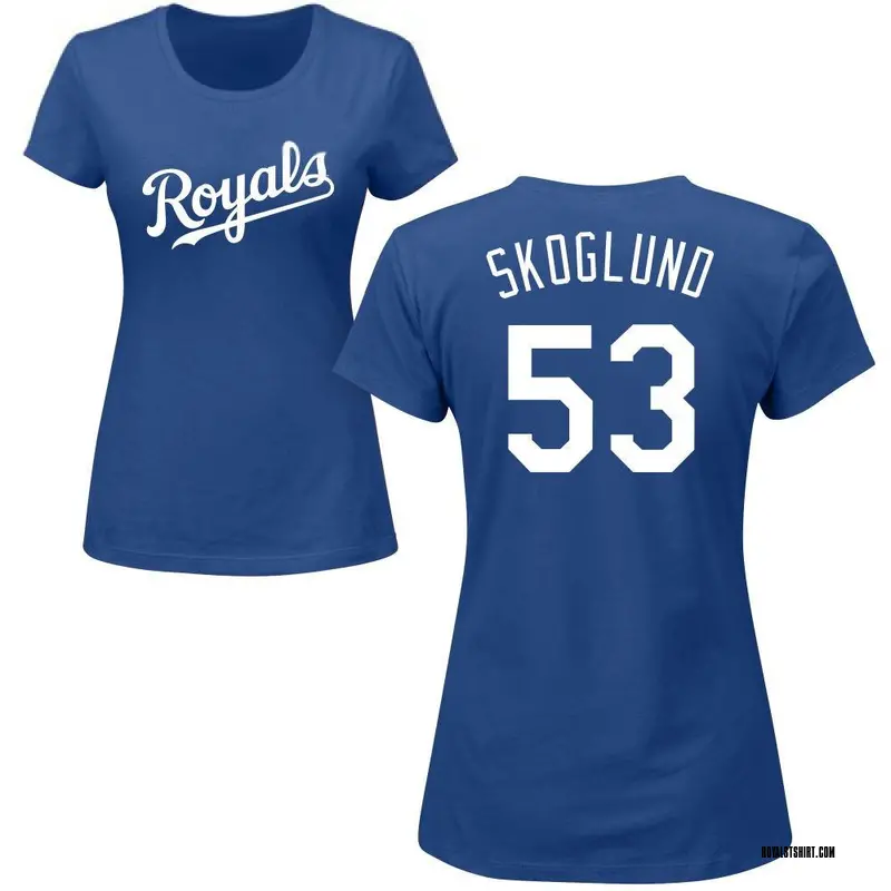 Women's Eric Skoglund Kansas City Royals Roster Name & Number T-Shirt - Royal