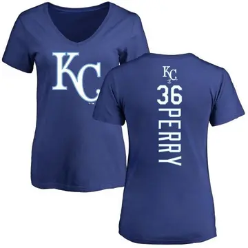 Women's Gaylord Perry Kansas City Royals Backer Slim Fit T-Shirt - Royal