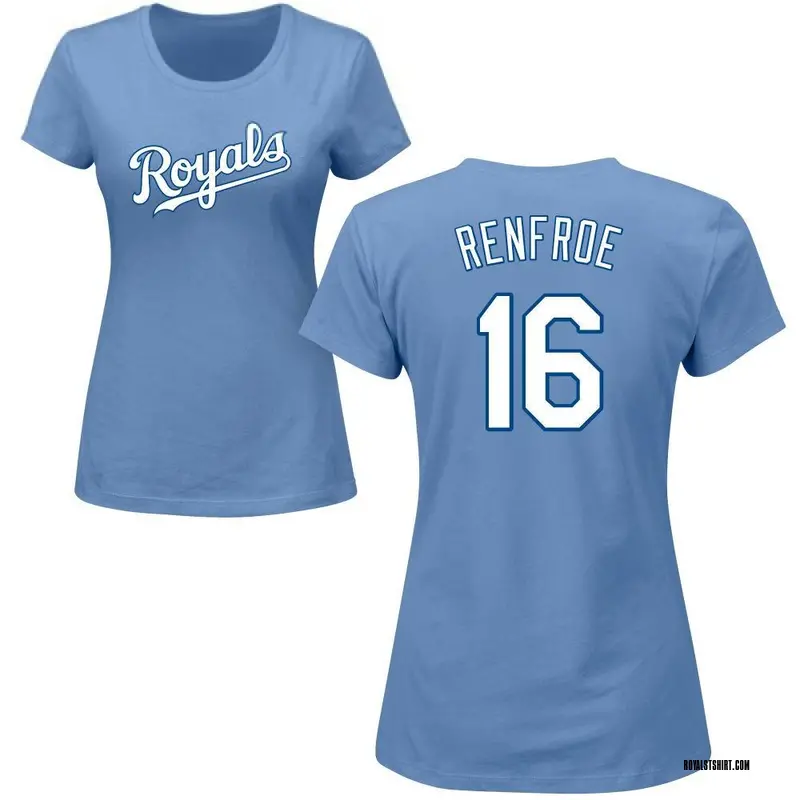 Women's Hunter Renfroe Kansas City Royals Roster Name & Number T-Shirt - Light Blue