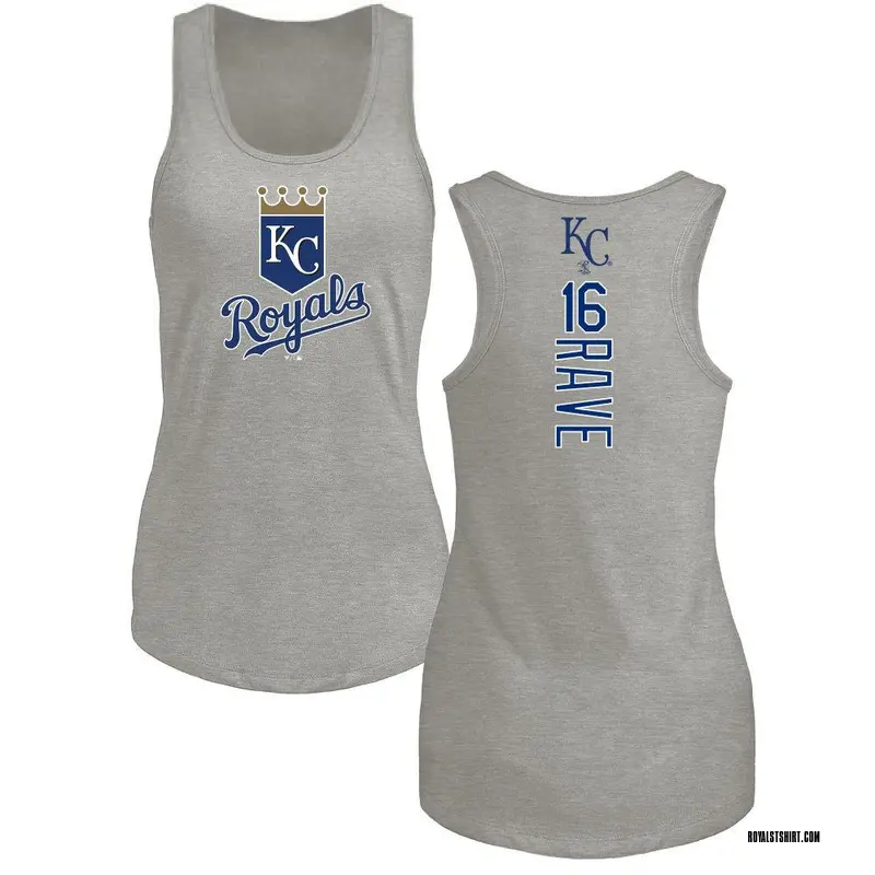 Women's John Rave Kansas City Royals Backer Tri-Blend Tank Top - Ash