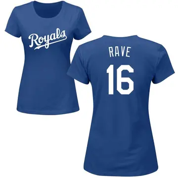Women's John Rave Kansas City Royals Roster Name & Number T-Shirt - Royal