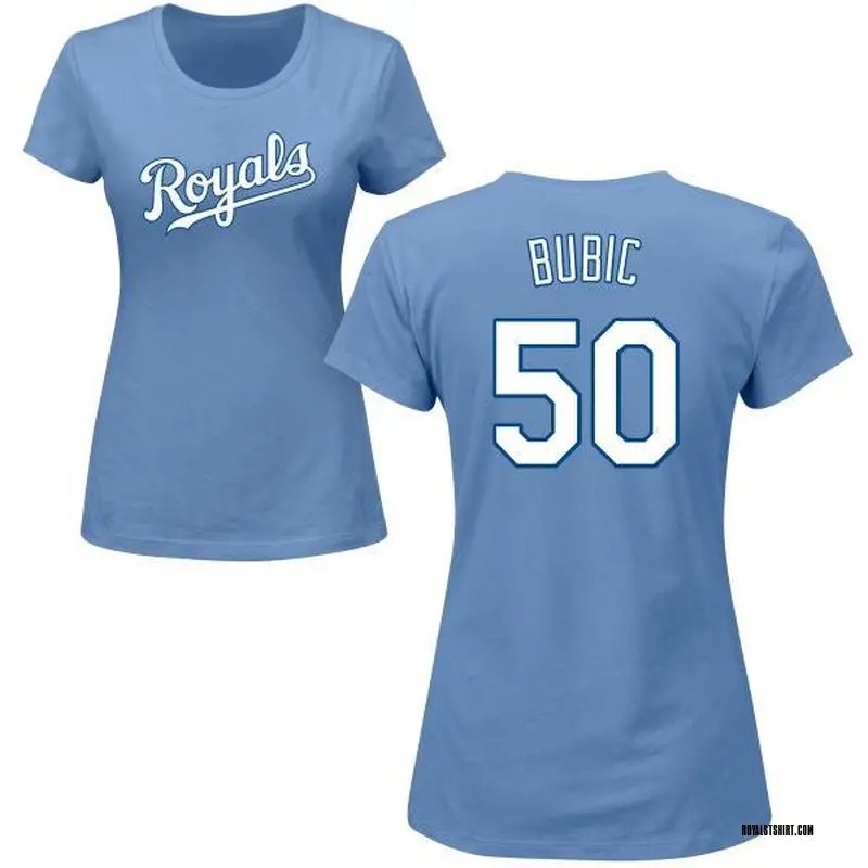 Women's Kris Bubic Kansas City Royals Roster Name & Number T-Shirt - Light Blue