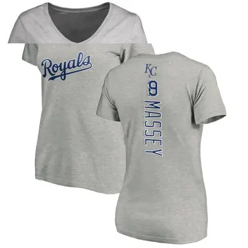 Women's Michael Massey Kansas City Royals Backer Slim Fit T-Shirt - Ash