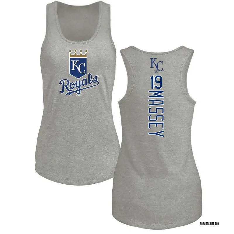 Women's Michael Massey Kansas City Royals Backer Tri-Blend Tank Top - Ash