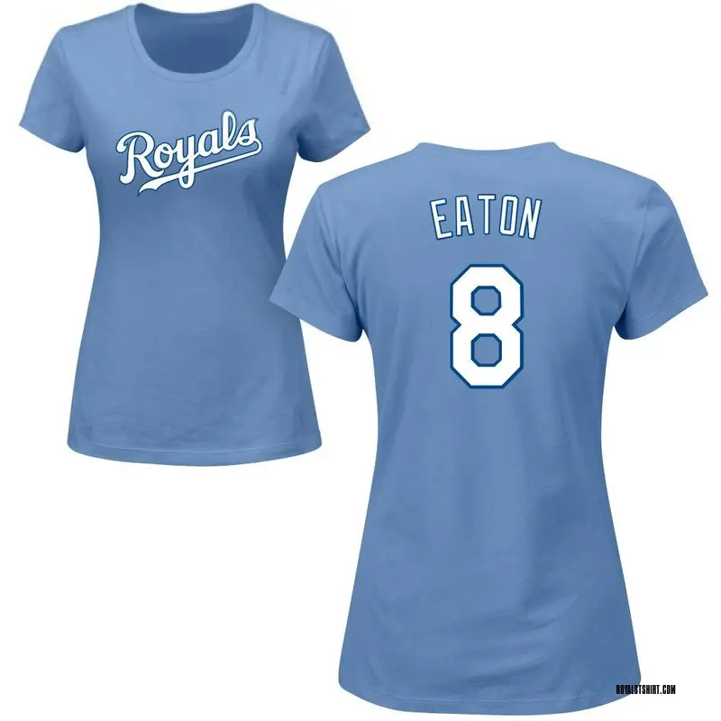 Women's Nathan Eaton Kansas City Royals Roster Name & Number T-Shirt - Light Blue