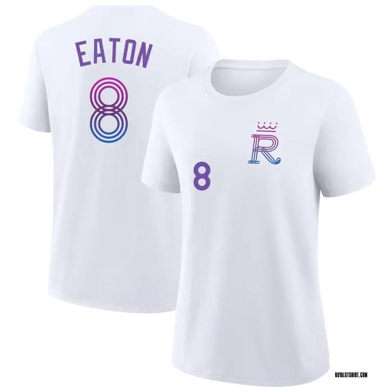 Women's Nathan Eaton Kansas City Royals White 2026 City Connect Name & Number T-Shirt
