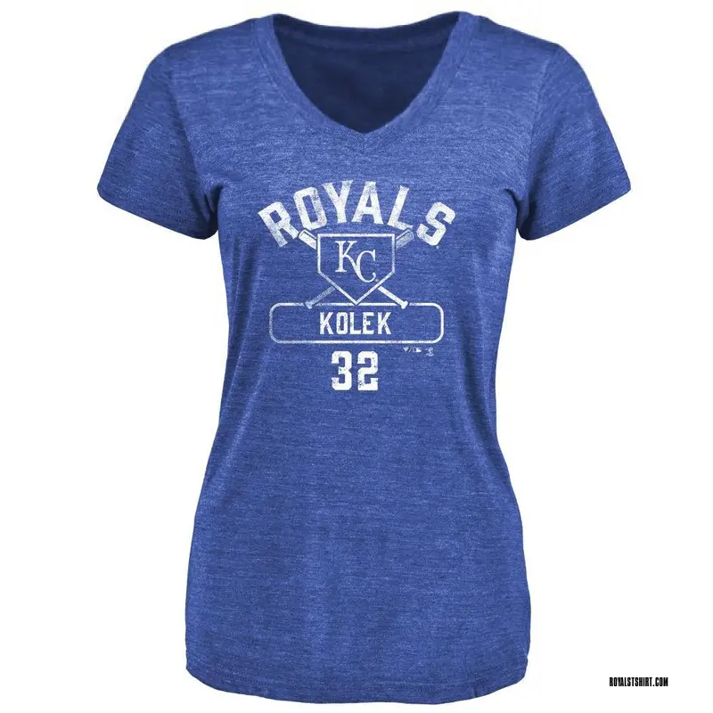 Women's Stephen Kolek Kansas City Royals Base Runner Tri-Blend T-Shirt - Royal