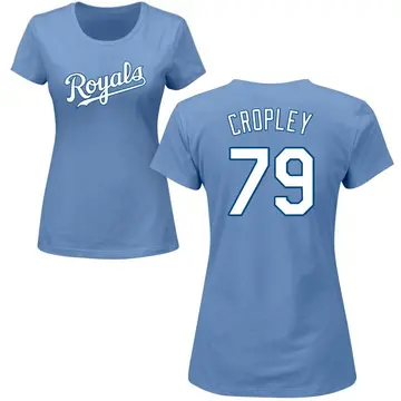 Women's Tyler Cropley Kansas City Royals Roster Name & Number T-Shirt - Light Blue