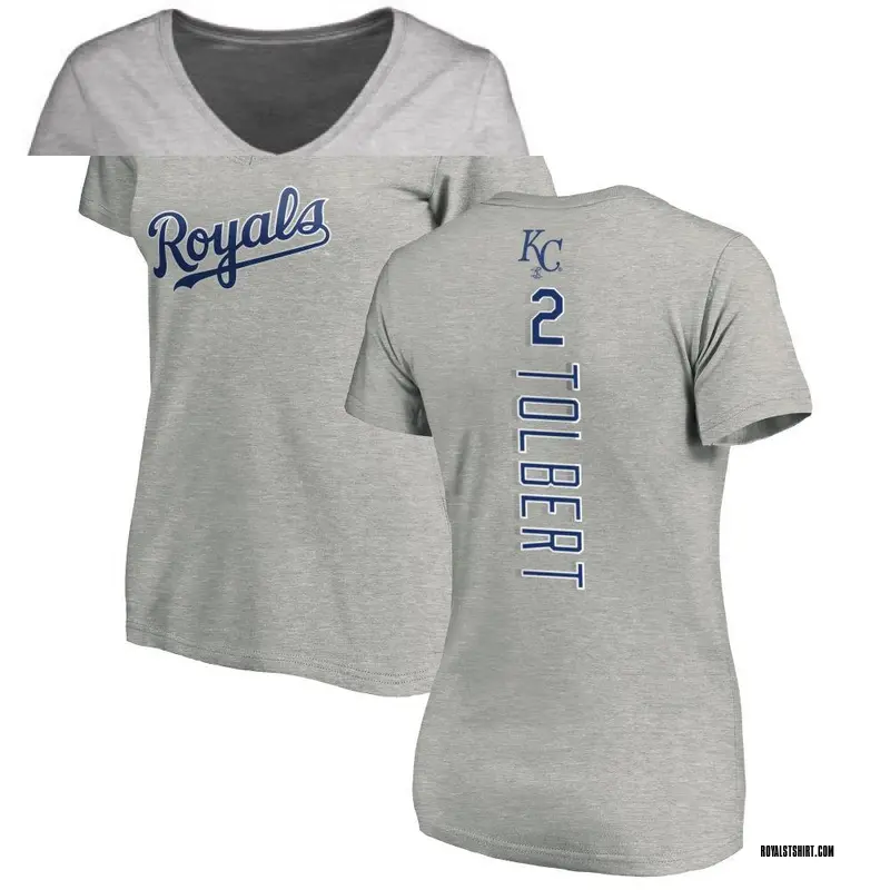 Women's Tyler Tolbert Kansas City Royals Backer Slim Fit T-Shirt - Ash