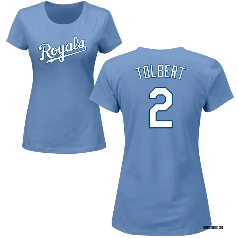 Women's Tyler Tolbert Kansas City Royals Roster Name & Number T-Shirt - Light Blue