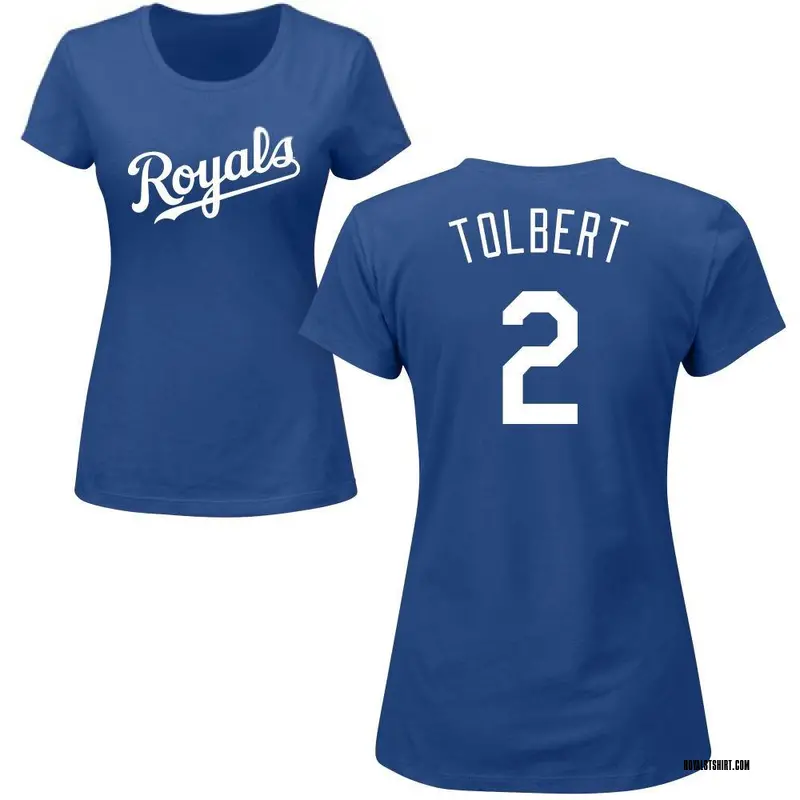 Women's Tyler Tolbert Kansas City Royals Roster Name & Number T-Shirt - Royal