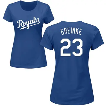 Women's Zack Greinke Kansas City Royals Roster Name & Number T-Shirt - Royal