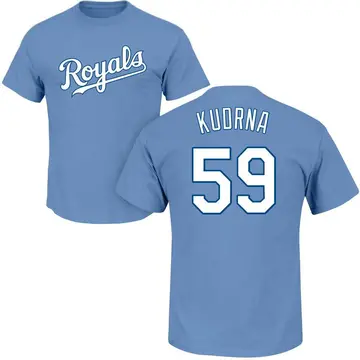 Youth Ben Kudrna Kansas City Royals Roster Name & Number T-Shirt - Light Blue