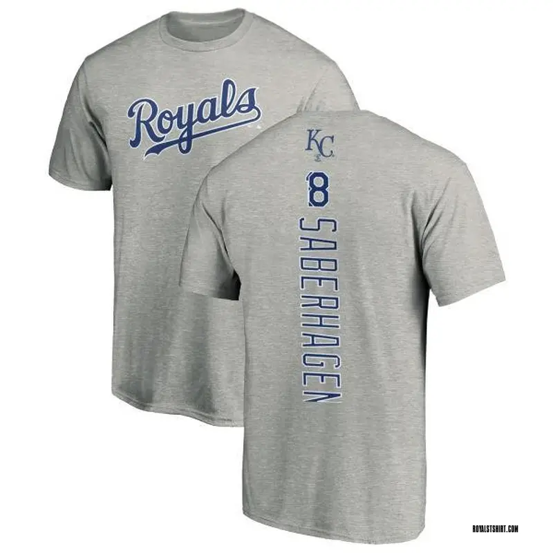 Youth Bret Saberhagen Kansas City Royals Backer T-Shirt - Ash