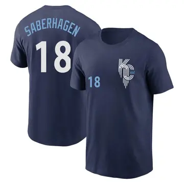 Youth Bret Saberhagen Kansas City Royals Navy 2022 City Connect Name & Number T-Shirt
