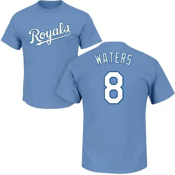 Youth Drew Waters Kansas City Royals Roster Name & Number T-Shirt - Light Blue