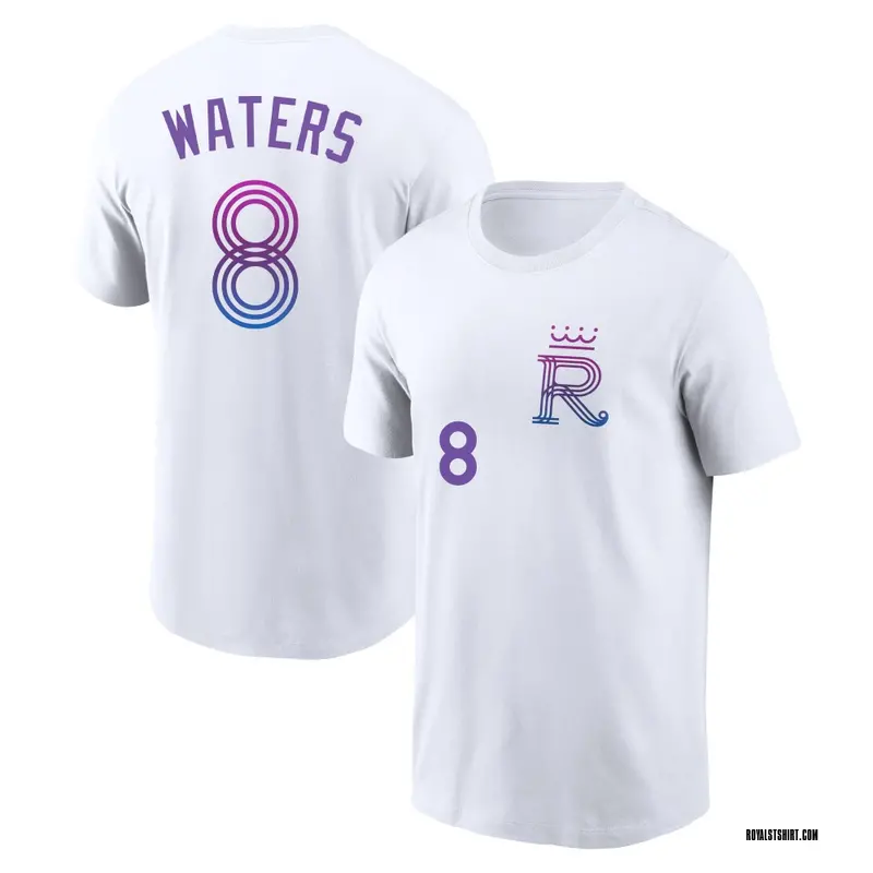 Youth Drew Waters Kansas City Royals White 2026 City Connect Name & Number T-Shirt