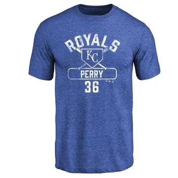 Youth Gaylord Perry Kansas City Royals Base Runner Tri-Blend T-Shirt - Royal
