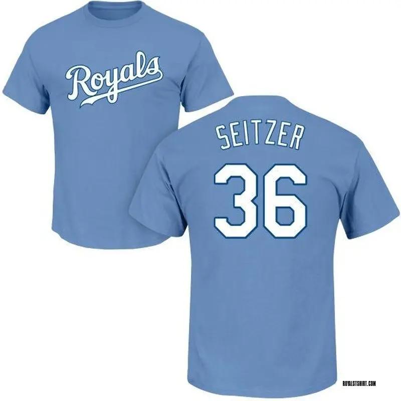 Youth Kevin Seitzer Kansas City Royals Roster Name & Number T-Shirt - Light Blue