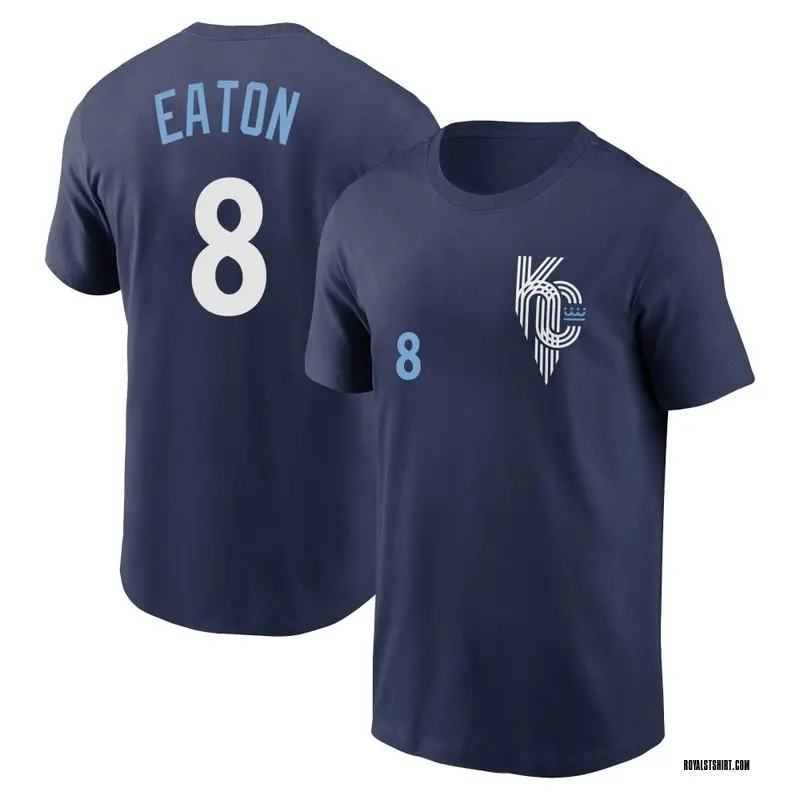 Youth Nathan Eaton Kansas City Royals Navy 2022 City Connect Name & Number T-Shirt