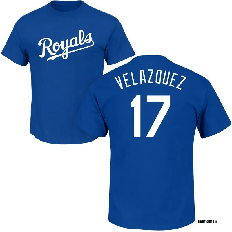 Youth Nelson Velazquez Kansas City Royals Roster Name & Number T-Shirt - Royal
