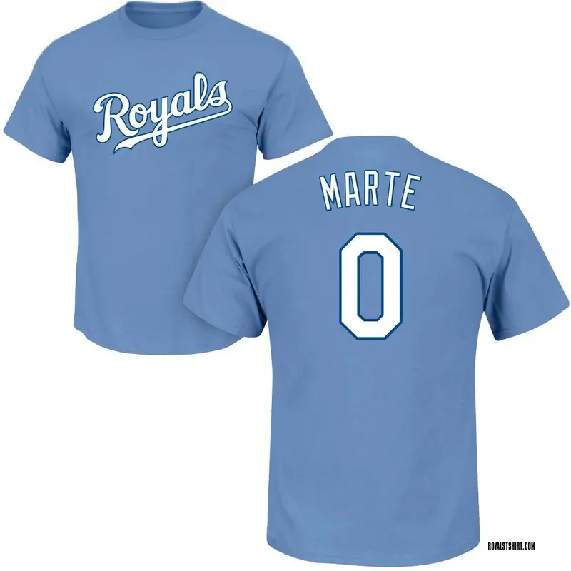 Youth Starling Marte Kansas City Royals Roster Name & Number T-Shirt - Light Blue