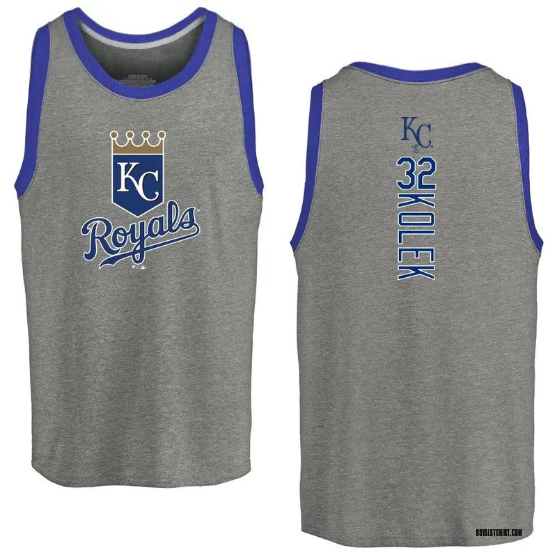 Youth Stephen Kolek Kansas City Royals Backer Tri-Blend Tank Top - Ash
