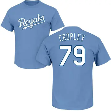 Youth Tyler Cropley Kansas City Royals Roster Name & Number T-Shirt - Light Blue
