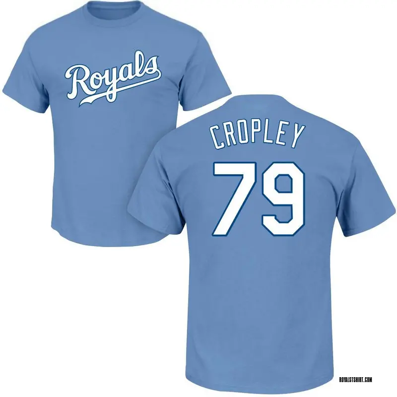 Youth Tyler Cropley Kansas City Royals Roster Name & Number T-Shirt - Light Blue