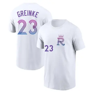 Youth Zack Greinke Kansas City Royals White 2026 City Connect Name & Number T-Shirt