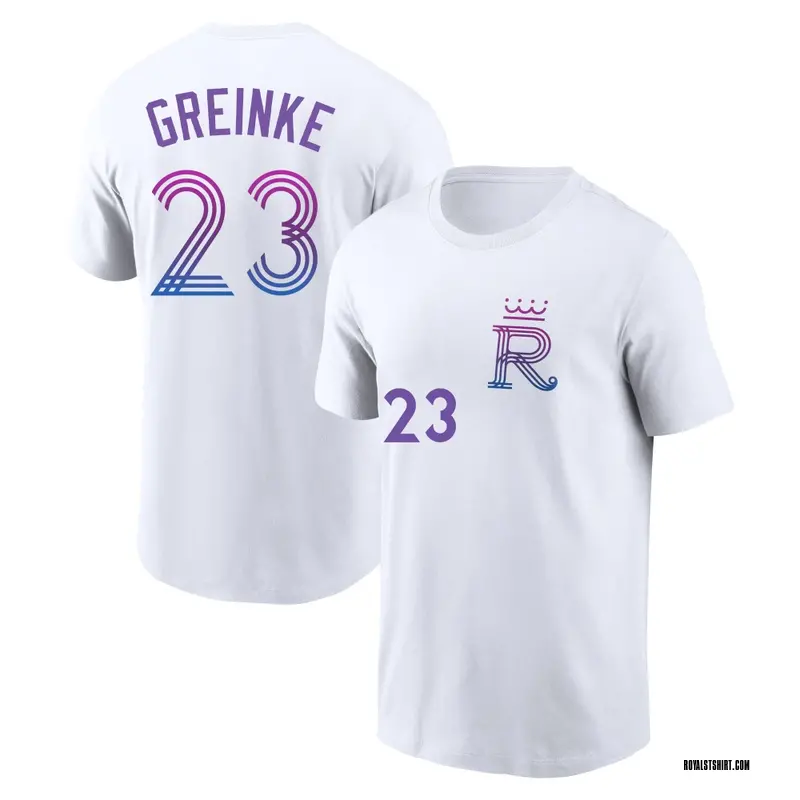 Youth Zack Greinke Kansas City Royals White 2026 City Connect Name & Number T-Shirt